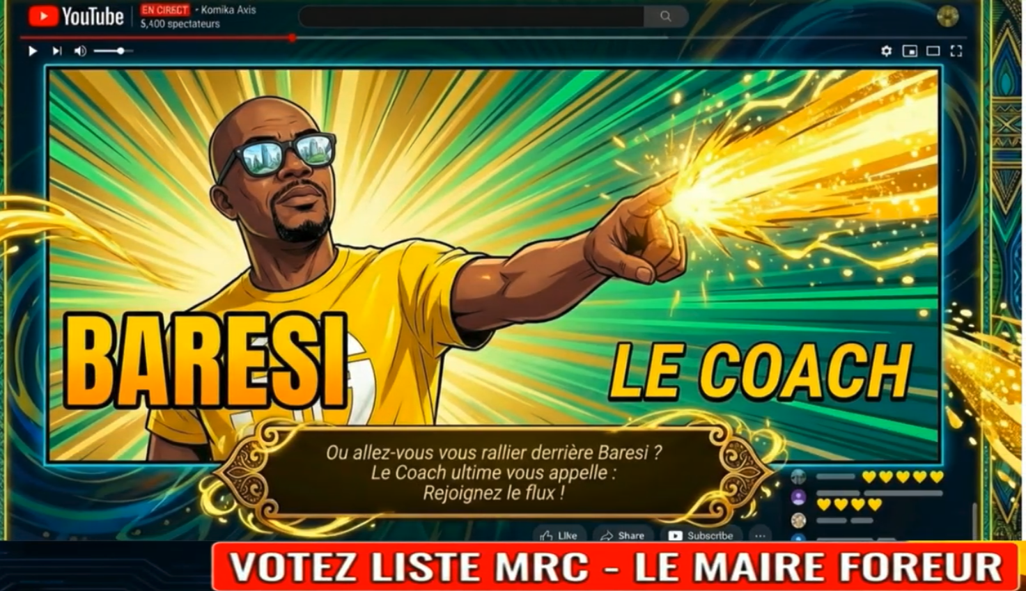 Serge Tessa en Super-Baresi nettoie la ville de Dschang, Février 2026